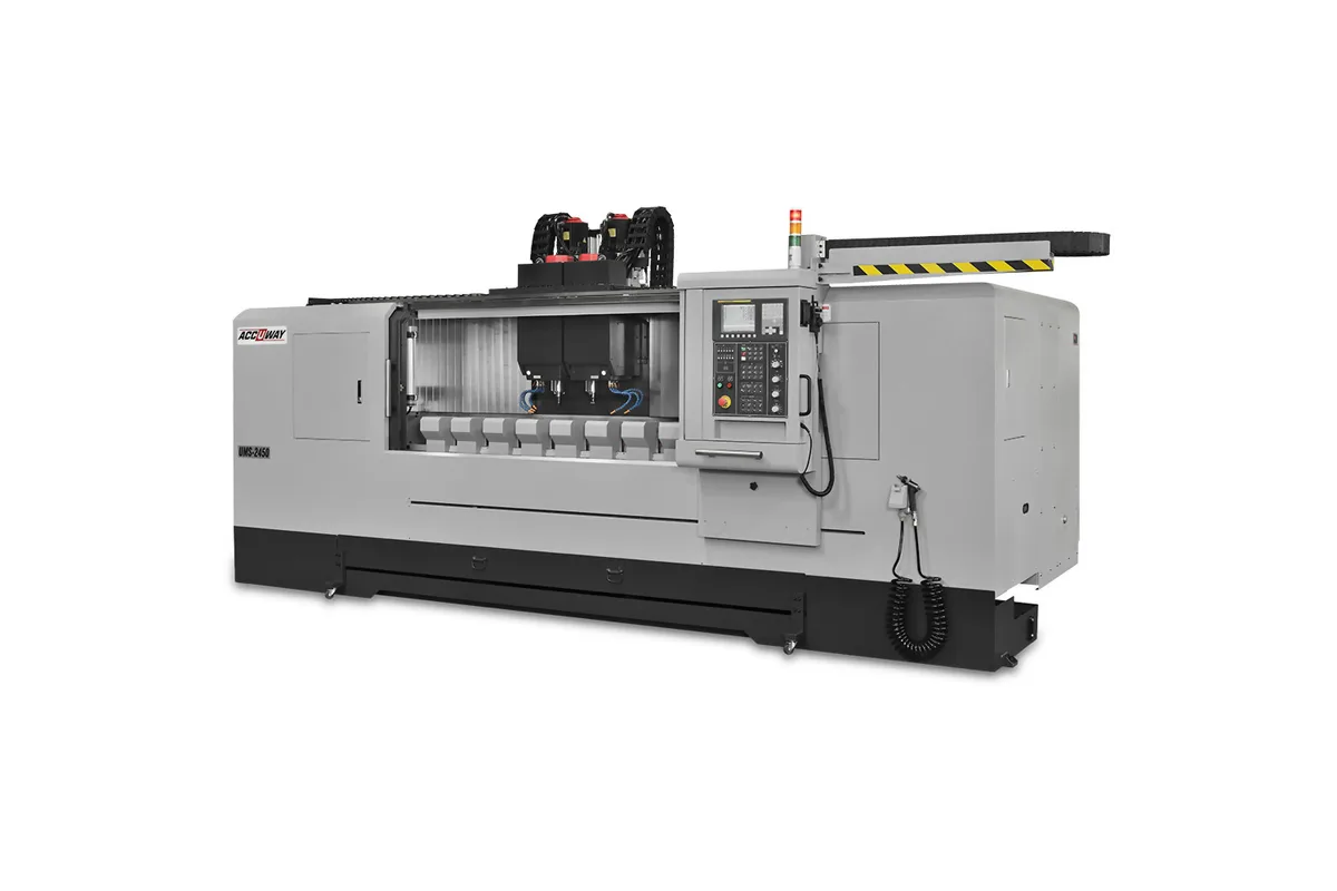 Accuway UMS-2450 two spindle vertical machining center