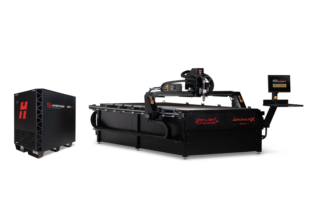 Arclight Dynamics Arc Max X 5x10 HD CNC plasma table with Hypertherm XPR 170 plasma source (maker's render)