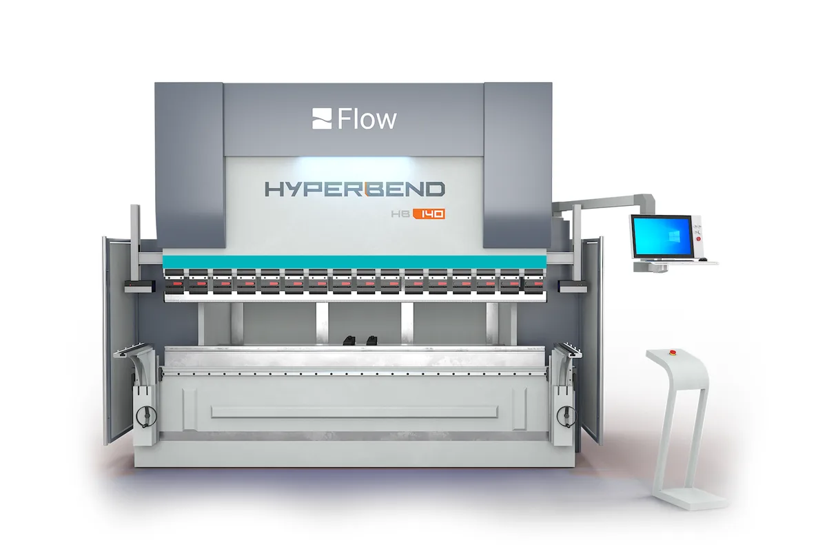 Flow HyperBend HB 140 hybrid CNC press brake, front view