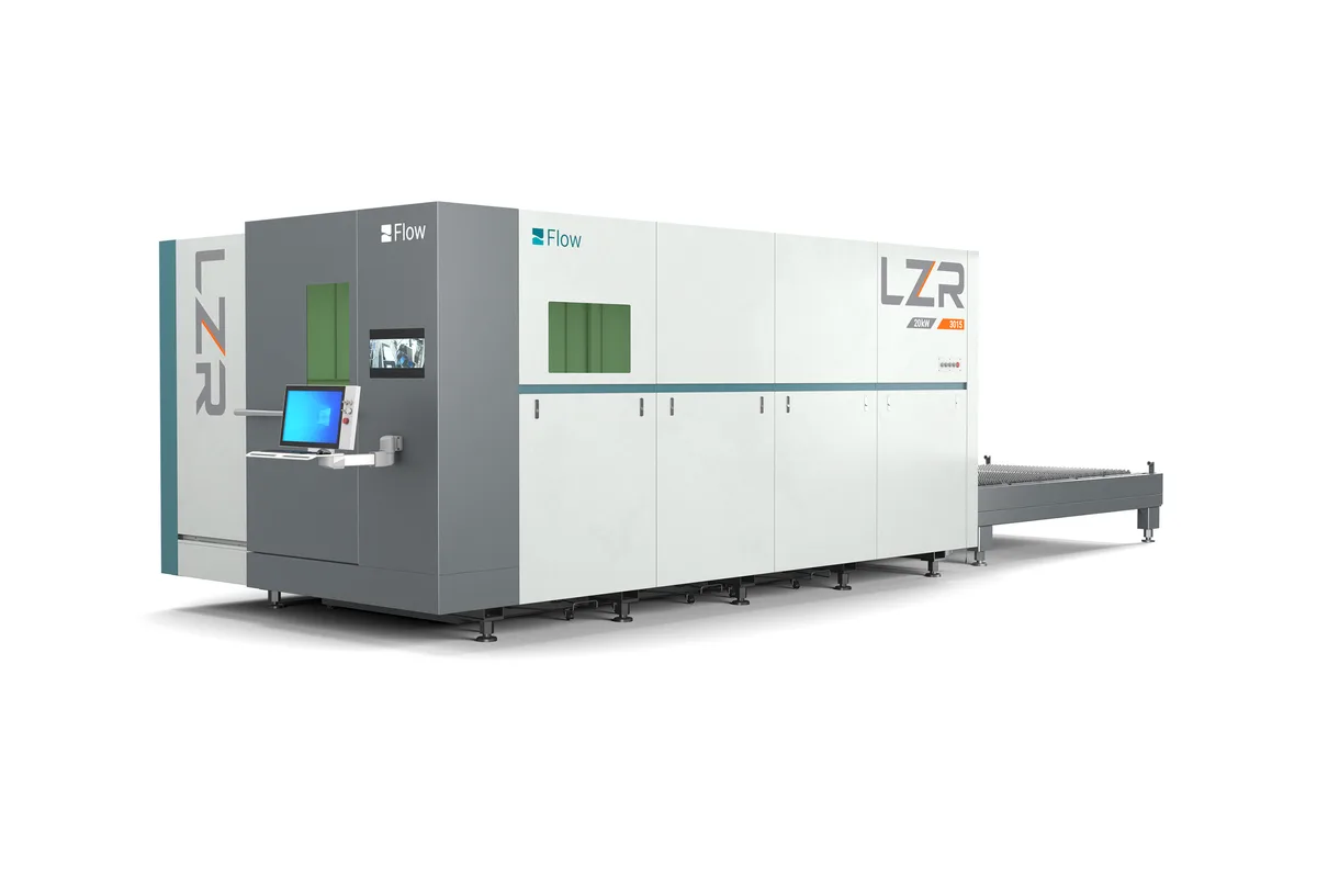 Flow LZR 3015 fibre laser cutting machine with shuttle table