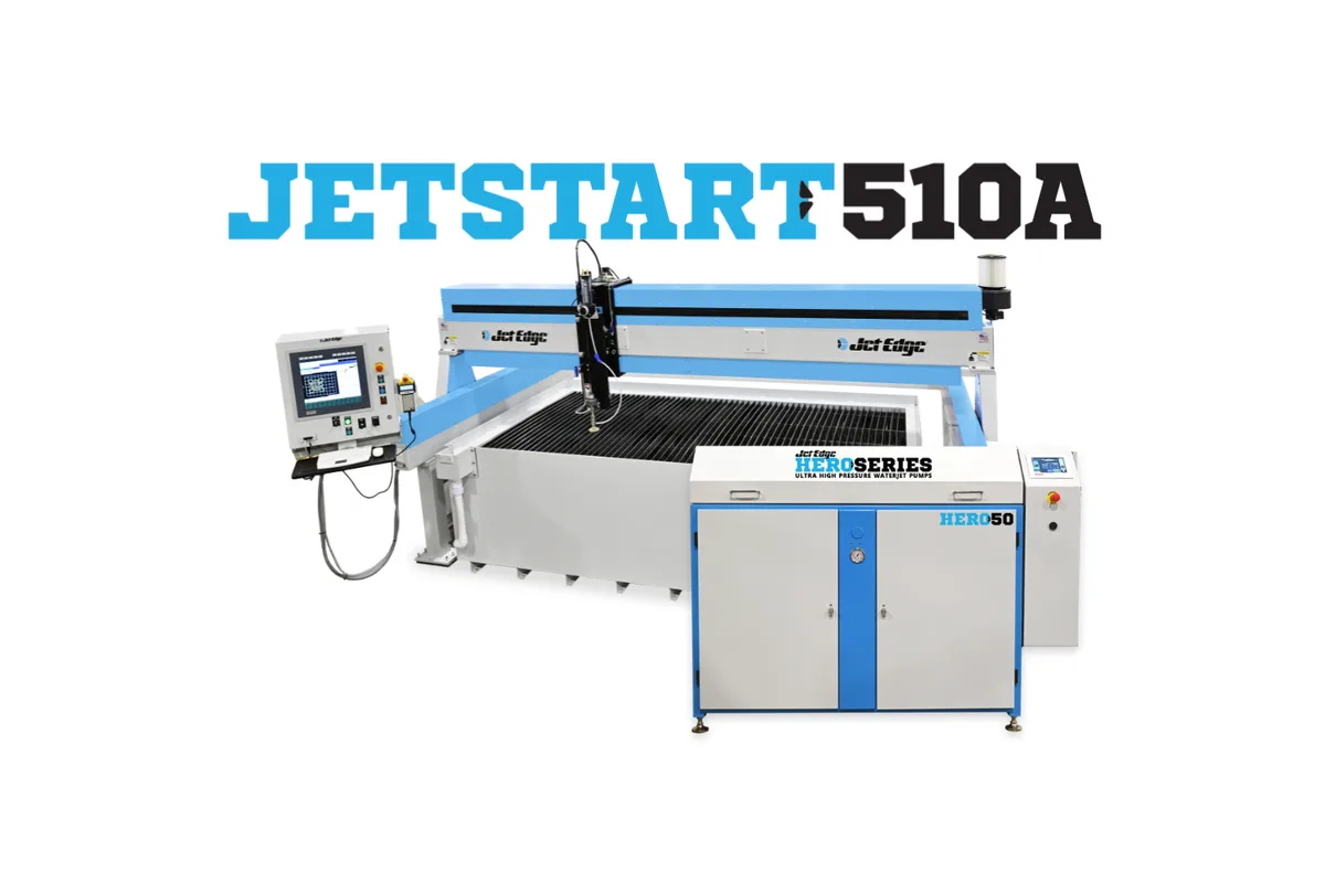 Jet Edge Jet Start 510A abrasive waterjet with HERO 50 pump