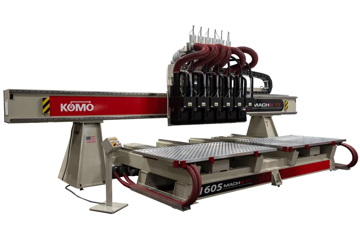 Komo Mach III Twin Table 1605 with six spindles