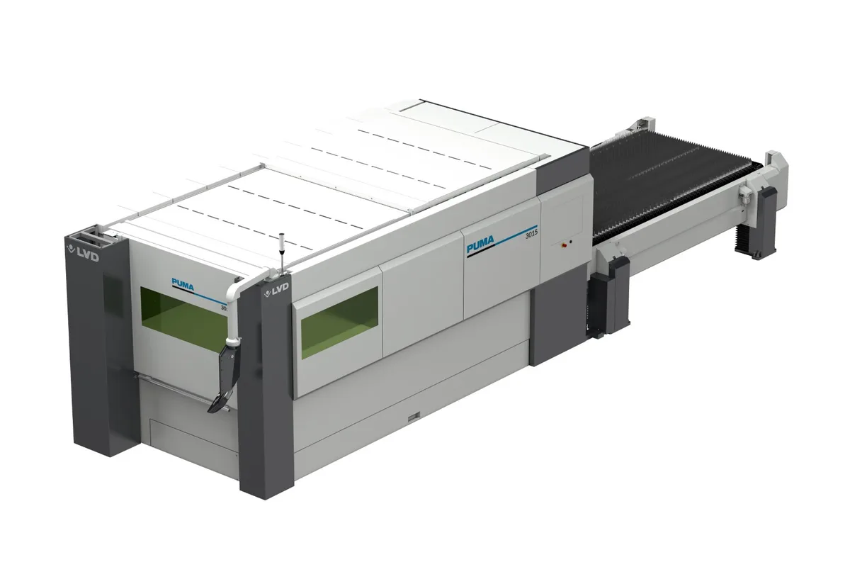 LVD Puma series fiber laser cutting machine with shuttle tables