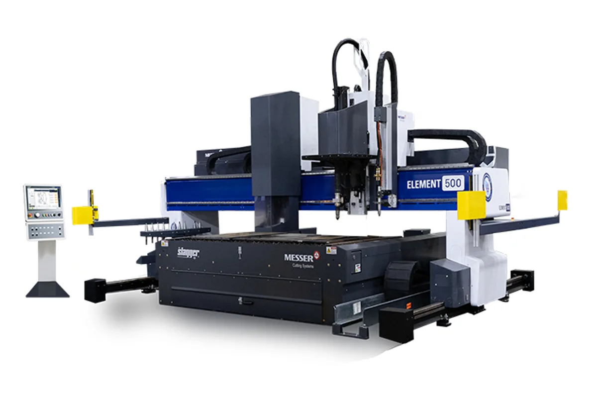 Messer Element 500 plate processing machine with drilling center