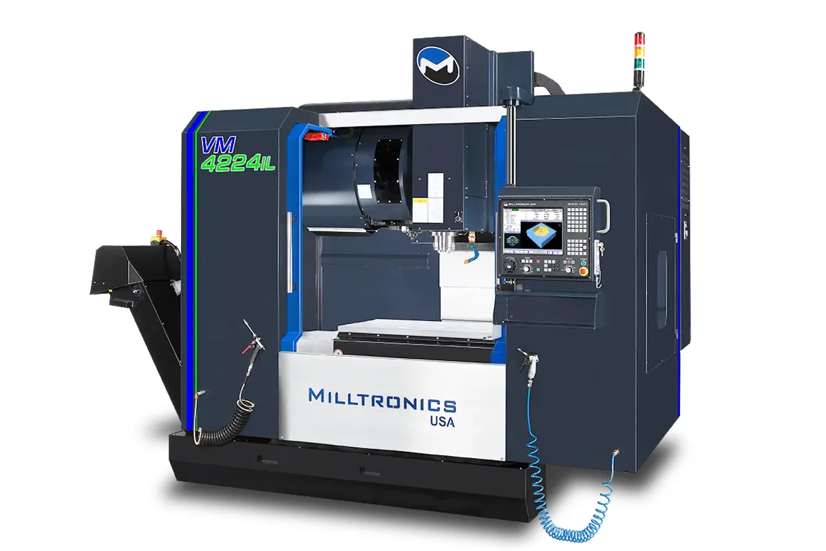 Milltronics VM4224IL 3-axis performance vertical machining center with inline spindle
