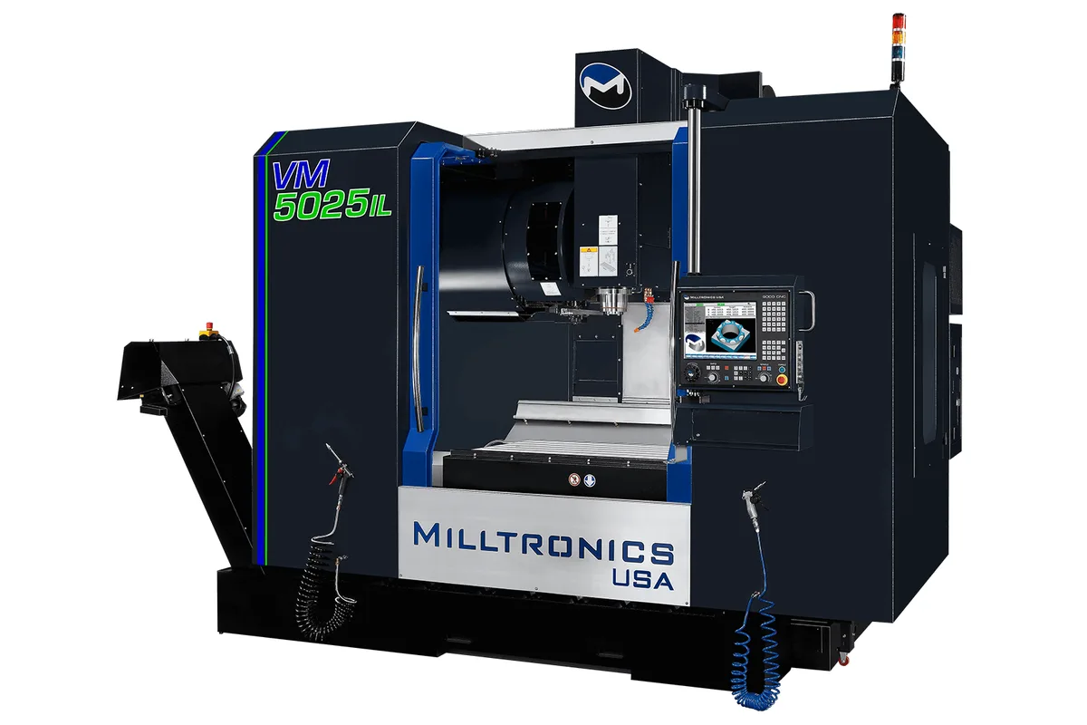 Milltronics VM5025IL 3-axis performance vertical machining center with inline spindle