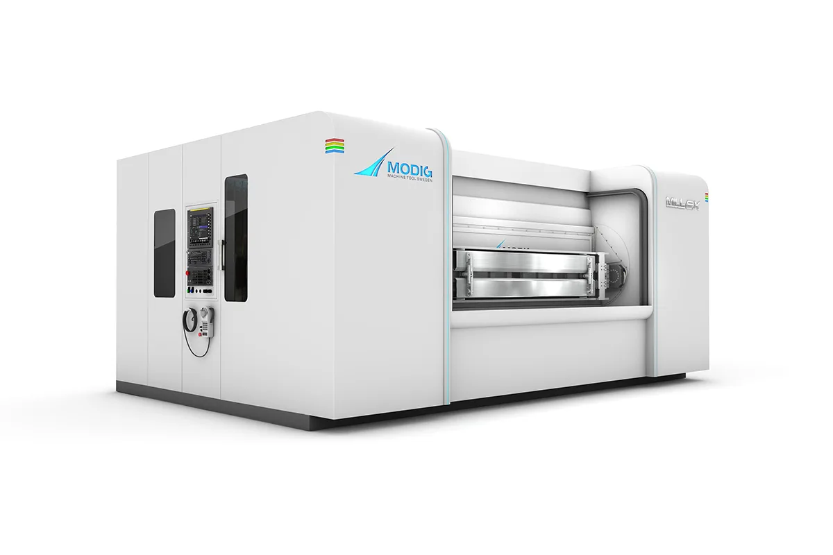 Modig Mill-Ex two-spindle horizontal machining center