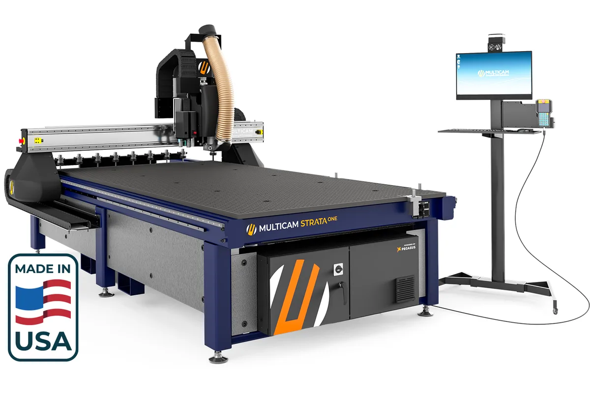 MultiCam STRATA One CNC router with operator station