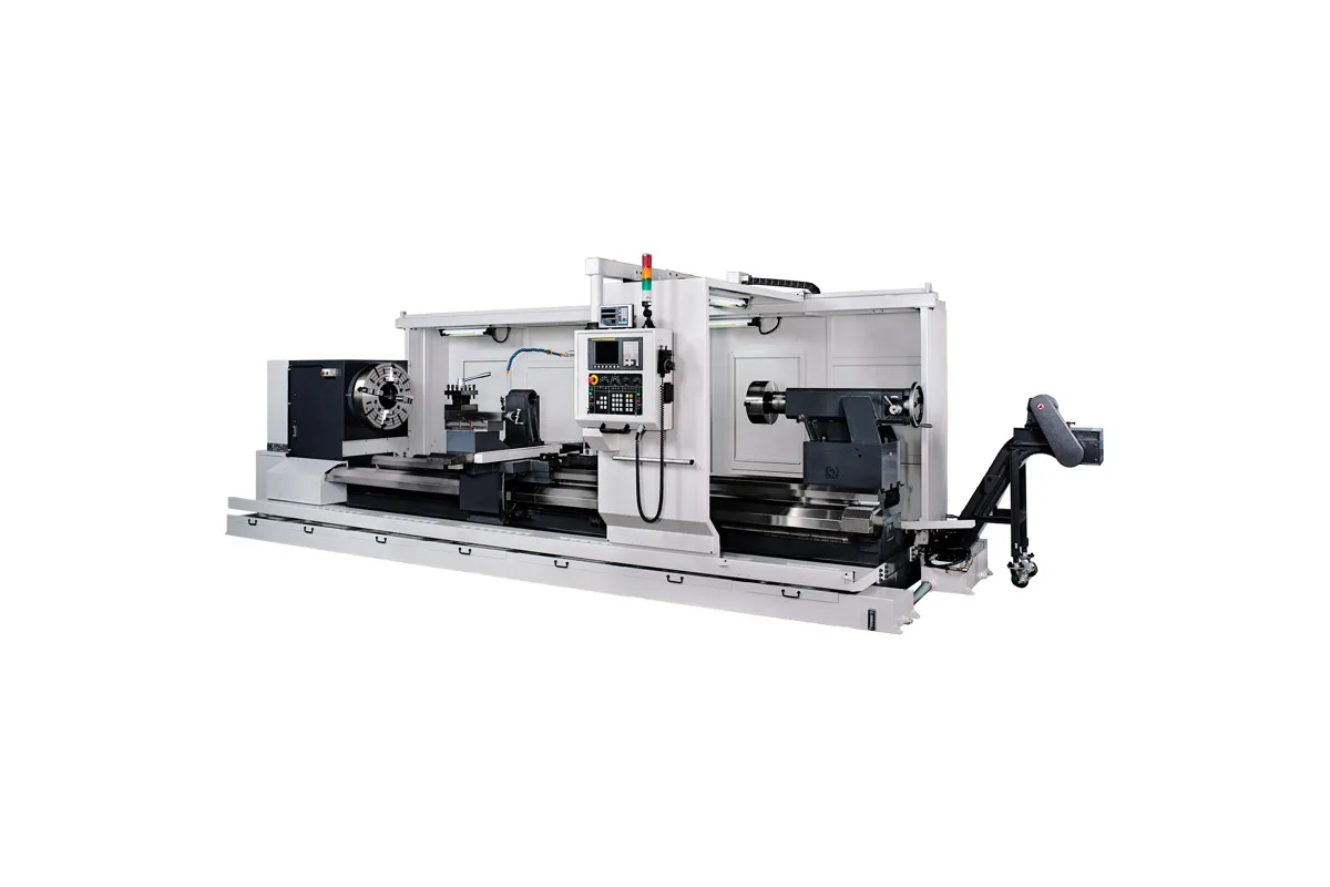 Sharp STC series big bore CNC lathe (series photo shown on the STC-38 page)
