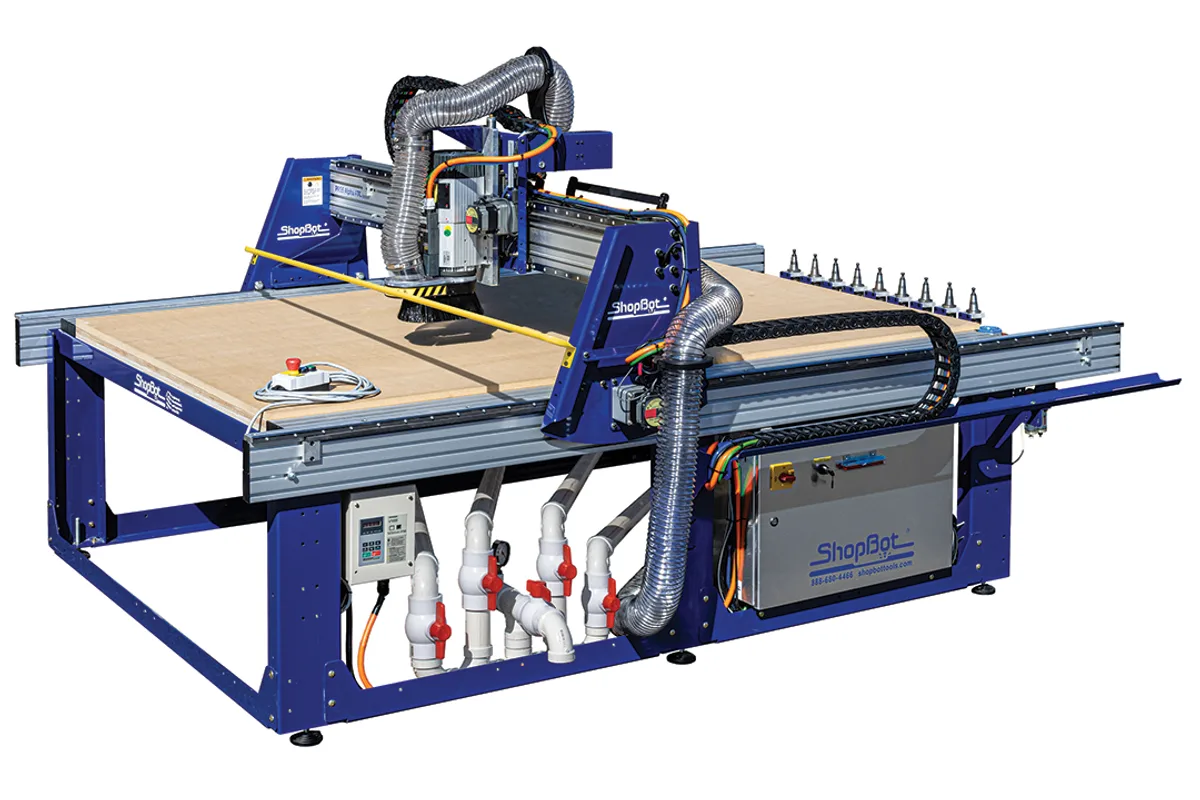 ShopBot PRS5 Alpha ATC CNC router with tool bar