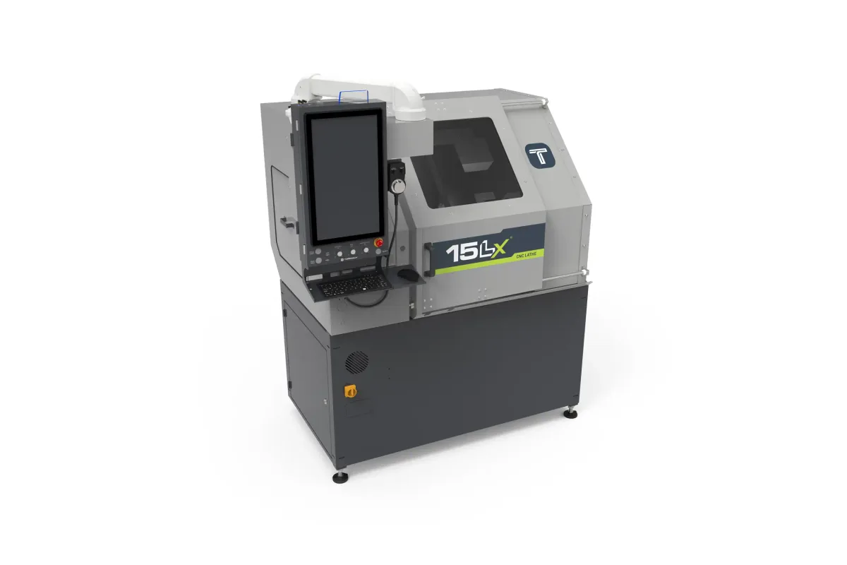 Tormach 15LX CNC lathe with full enclosure and touchscreen operator console