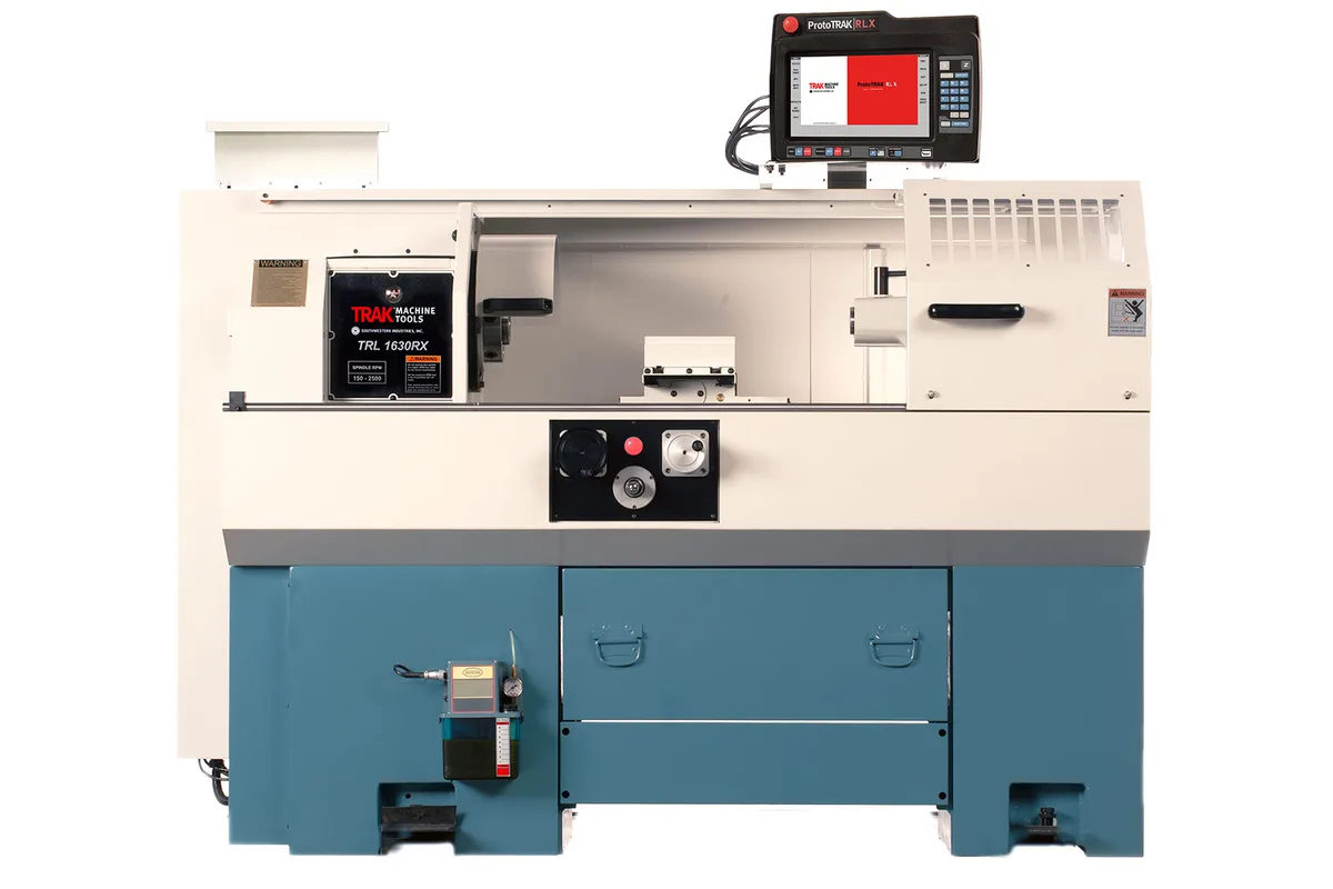 TRAK TRL 1630RX Toolroom Lathe front view