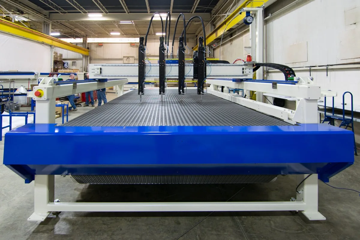 WardJet J-128 water-only waterjet with four cutting heads